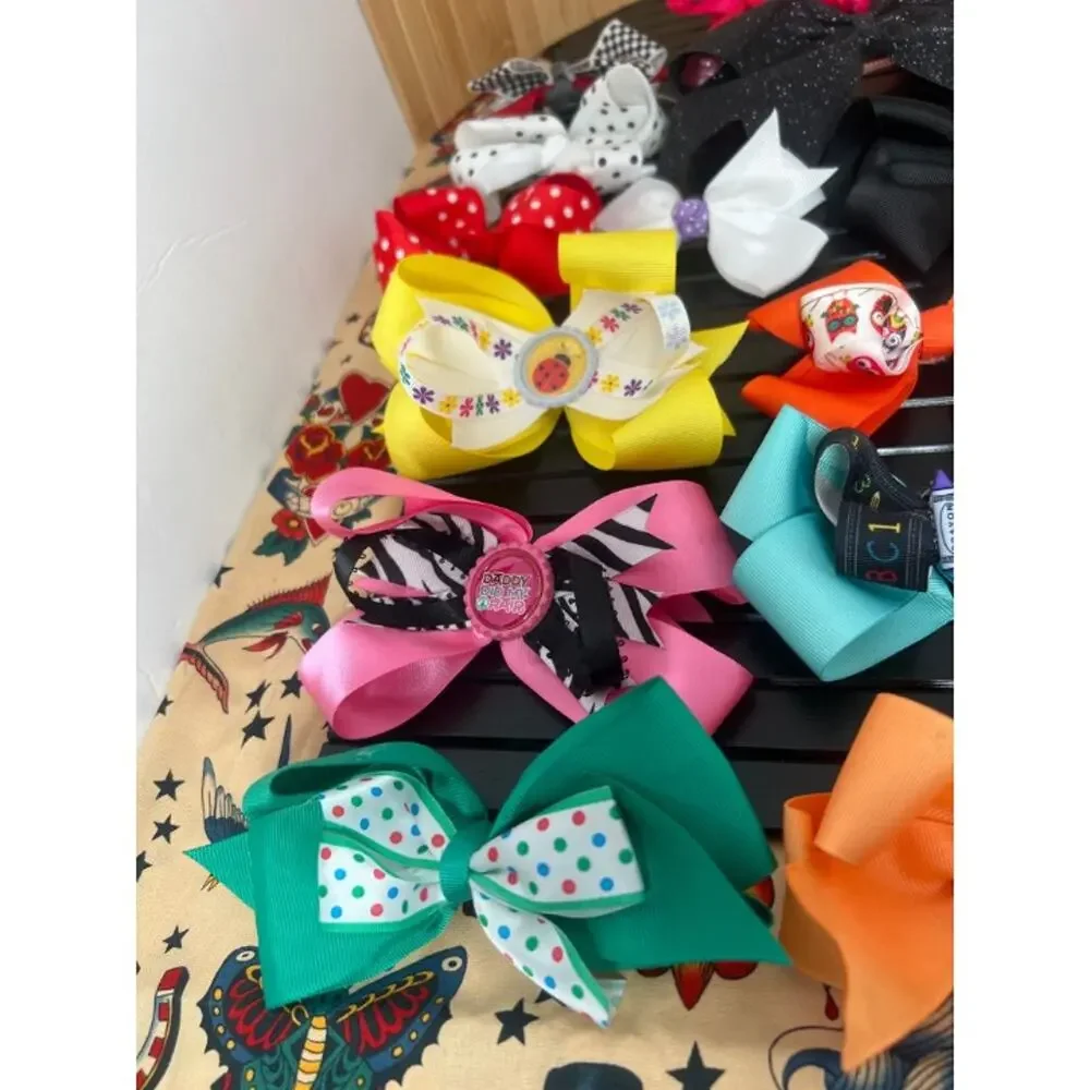Bundle Of 18 Girls Hair Bows Perfect For Back To School BTS